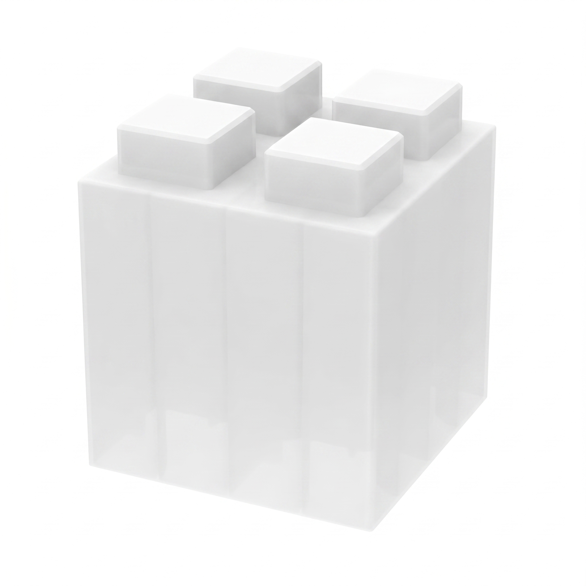 Translucent / milky white block