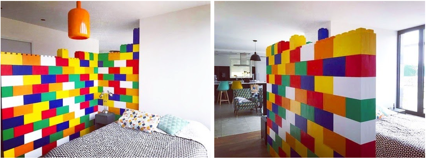 Create colorful room dividers, partitions or any kind of divider with blocks of all sizes!